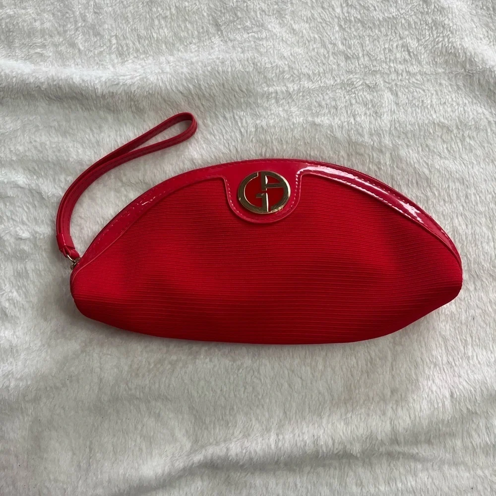 Red Giorgio Armani Women's Classic Cosmetic Case